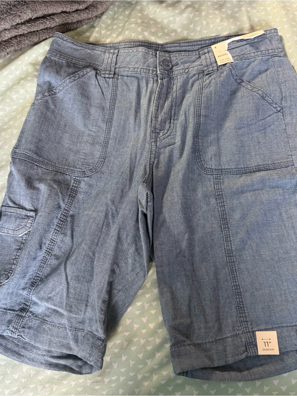 St. John's Bay Light Blue Women's Bermuda Shorts